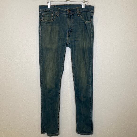 Levi’s Men’s 511 Denim Blue-Green Jeans Straight Leg Slim Fit Sz 33x32 - Picture 1 of 13